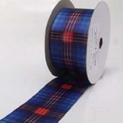Tartan Ribbon, Sateen Polyester, 50mm